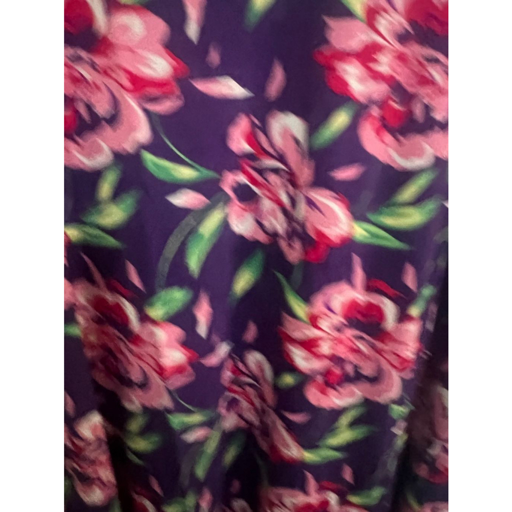 3)) 🔵 REVOLVE Michael Lauren purple and pink floral T shirt Dress XS NWT - Picture 4 of 7